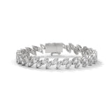 Marquise Cut Lab-Grown Diamond Tennis Bracelet in White Gold
