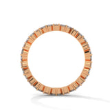 Marquise and Round Brilliant Cut Lab-Grown Diamond Eternity Ring in Rose Gold