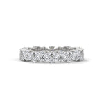 Marquise and Round Brilliant Cut Lab-Grown Diamond Eternity Ring in White Gold