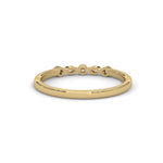Marquise and Round Brilliant Cut Lab-Grown Diamond Stackable Ring in Yellow Gold