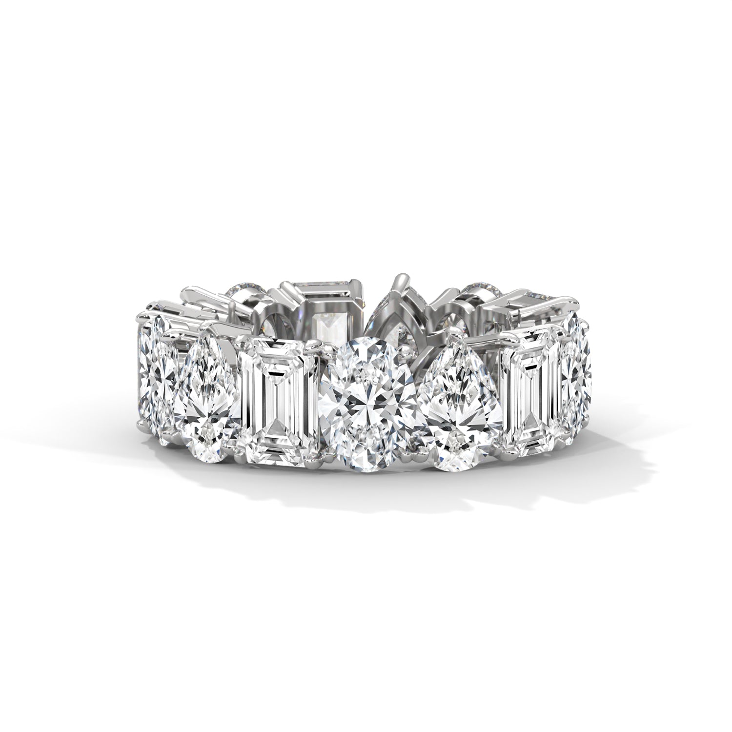 Mixed Shape Lab-Grown Diamond Eternity Ring in White Gold