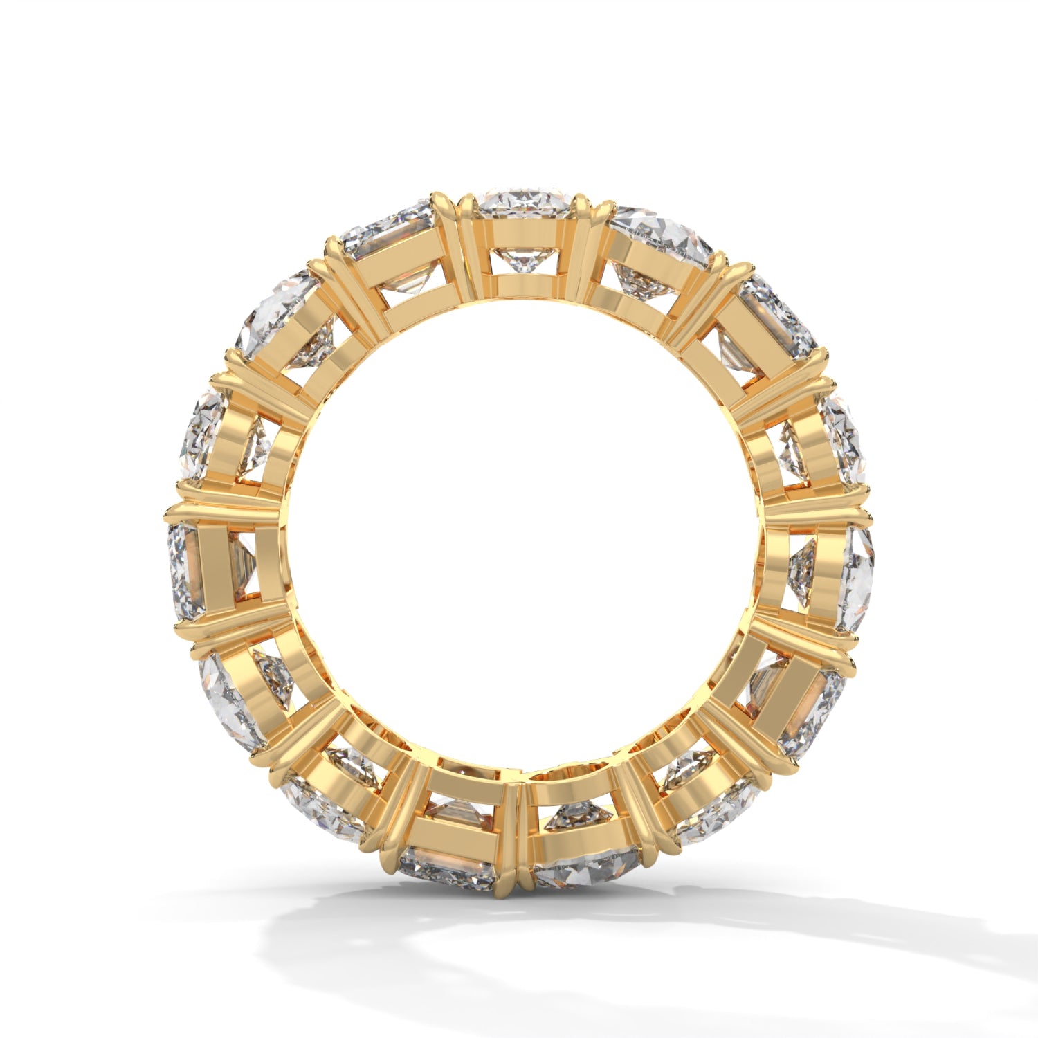 Mixed Shape Lab-Grown Diamond Eternity Ring in Yellow Gold