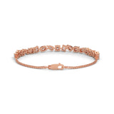 Mixed Shape Lab-Grown Diamond Station Bracelet in Rose Gold