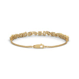 Mixed Shape Lab-Grown Diamond Station Bracelet in Yellow Gold