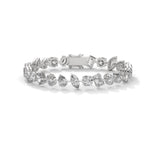 Mixed Shape Lab-Grown Diamond Tennis Bracelet in White Gold