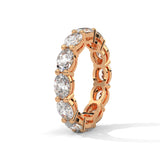 Oval-Shaped Lab-Grown Diamond Eternity Ring in Rose Gold