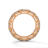 Oval-Shaped Lab-Grown Diamond Eternity Ring in Rose Gold