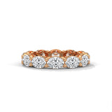 Oval-Shaped Lab-Grown Diamond Eternity Ring in Rose Gold