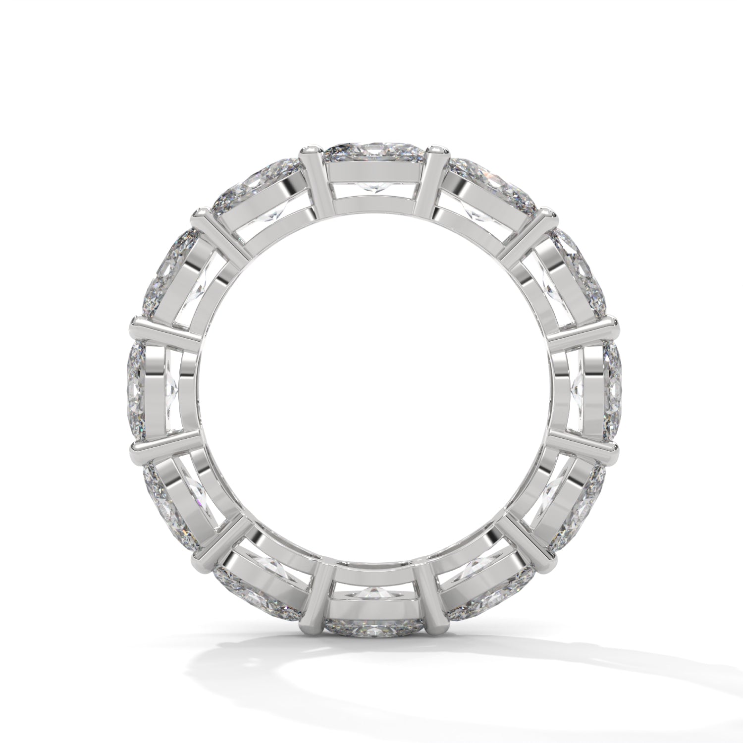 Oval-Shaped Lab-Grown Diamond Eternity Ring in White Gold