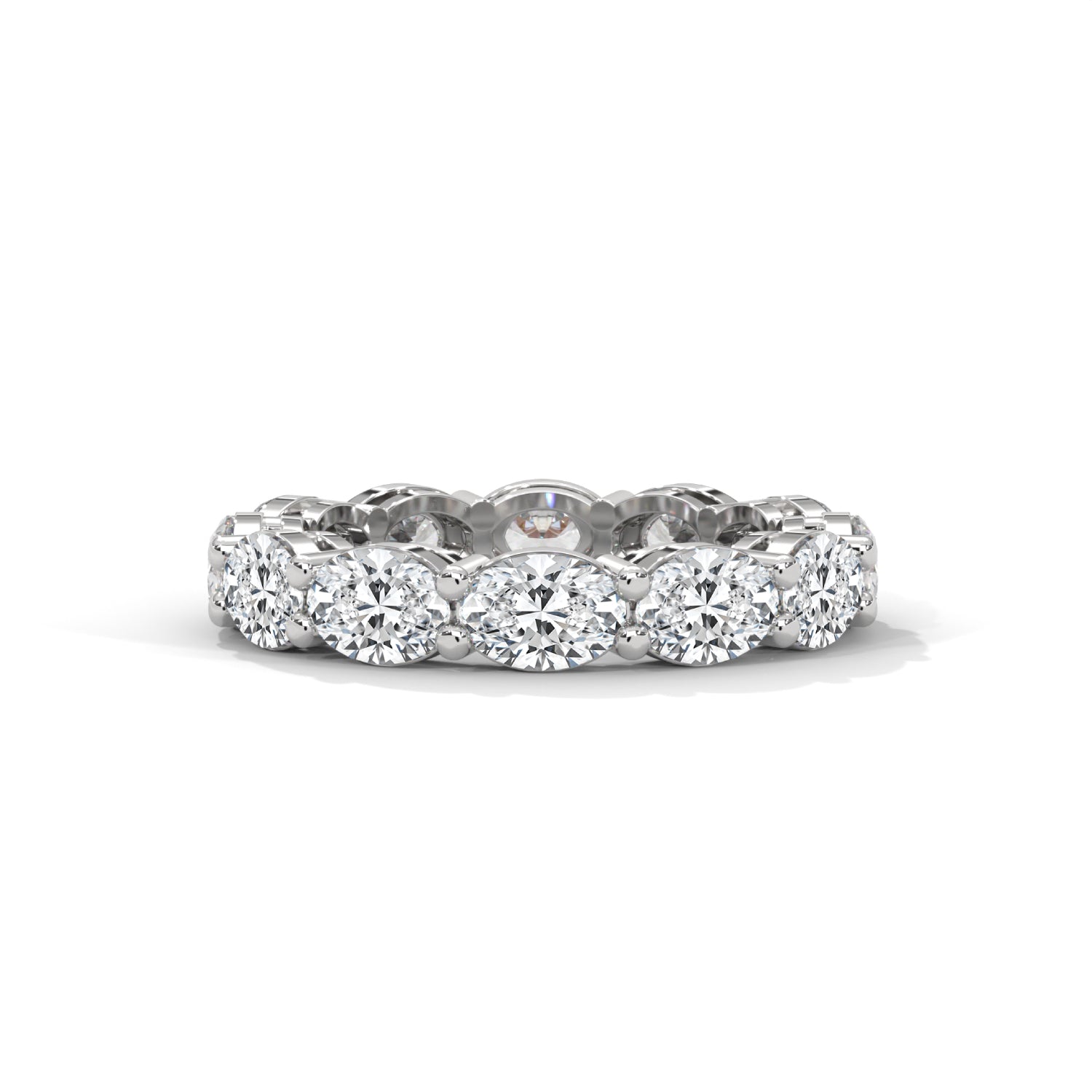 Oval-Shaped Lab-Grown Diamond Eternity Ring in White Gold