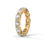 Oval-Shaped Lab-Grown Diamond Eternity Ring in Yellow Gold