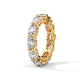 Oval-Shaped Lab-Grown Diamond Eternity Ring in Yellow Gold