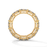 Oval-Shaped Lab-Grown Diamond Eternity Ring in Yellow Gold