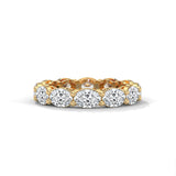 Oval-Shaped Lab-Grown Diamond Eternity Ring in Yellow Gold