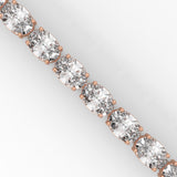 Oval-Shaped Lab-Grown Diamond Tennis Bracelet in Rose Gold