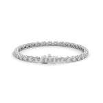 Oval-Shaped Lab-Grown Diamond Tennis Bracelet in White Gold