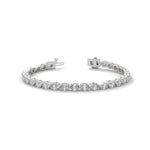 Oval-Shaped Lab-Grown Diamond Tennis Bracelet in White Gold