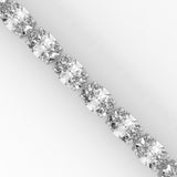 Oval-Shaped Lab-Grown Diamond Tennis Bracelet in White Gold