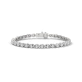 Oval-Shaped Lab-Grown Diamond Tennis Bracelet in White Gold