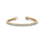 Oval-Shaped Lab-Grown Diamond Tennis Bracelet in Yellow Gold