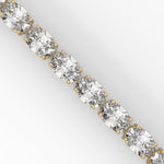 Oval-Shaped Lab-Grown Diamond Tennis Bracelet in Yellow Gold