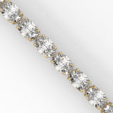 Oval-Shaped Lab-Grown Diamond Tennis Bracelet in Yellow Gold