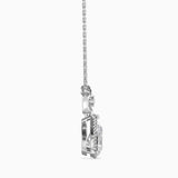 Pear-Shaped Lab-Grown Diamond Bow Pendant in White Gold