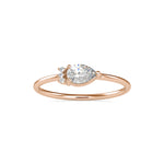Pear-Shaped Lab-Grown Diamond Cluster Stackable Ring in Rose Gold