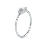 Pear-Shaped Lab-Grown Diamond Cluster Stackable Ring in White Gold