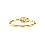 Pear-Shaped Lab-Grown Diamond Cluster Stackable Ring in Yellow Gold