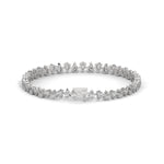 Pear-Shaped Lab-Grown Diamond Tennis Bracelet in White Gold