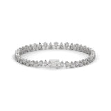 Pear-Shaped Lab-Grown Diamond Tennis Bracelet in White Gold