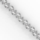 Pear-Shaped Lab-Grown Diamond Tennis Bracelet in White Gold