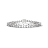 Pear-Shaped Lab-Grown Diamond Tennis Bracelet in White Gold