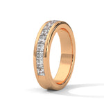 Princess Cut Lab-Grown Diamond Channel-Set Half-Eternity Ring in Rose Gold