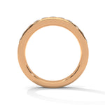 Princess Cut Lab-Grown Diamond Channel-Set Half-Eternity Ring in Rose Gold