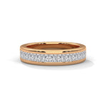 Princess Cut Lab-Grown Diamond Channel-Set Half-Eternity Ring in Rose Gold
