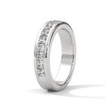 Princess Cut Lab-Grown Diamond Channel-Set Half-Eternity Ring in White Gold