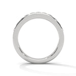 Princess Cut Lab-Grown Diamond Channel-Set Half-Eternity Ring in White Gold