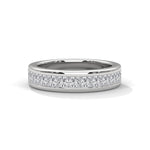 Princess Cut Lab-Grown Diamond Channel-Set Half-Eternity Ring in White Gold