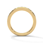 Princess Cut Lab-Grown Diamond Channel-Set Half-Eternity Ring in Yellow Gold