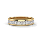 Princess Cut Lab-Grown Diamond Channel-Set Half-Eternity Ring in Yellow Gold