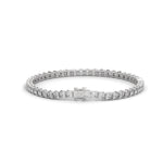 Princess Cut Lab-Grown Diamond Tennis Bracelet in White Gold