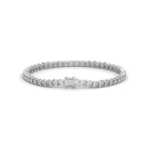 Princess Cut Lab-Grown Diamond Tennis Bracelet in White Gold