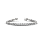 Princess Cut Lab-Grown Diamond Tennis Bracelet in White Gold