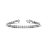 Princess Cut Lab-Grown Diamond Tennis Bracelet in White Gold