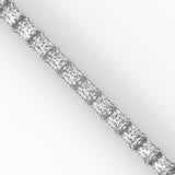 Princess Cut Lab-Grown Diamond Tennis Bracelet in White Gold