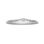 Princess Cut Lab-Grown Diamond Tennis Bracelet in White Gold