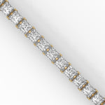 Princess Cut Lab-Grown Diamond Tennis Bracelet in Yellow Gold