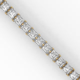 Princess Cut Lab-Grown Diamond Tennis Bracelet in Yellow Gold